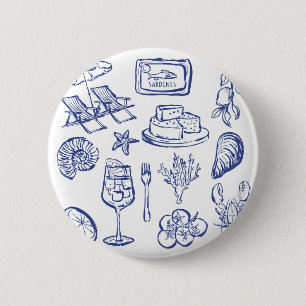 Badge Rond 5 Cm Plan de vie méditerranéen