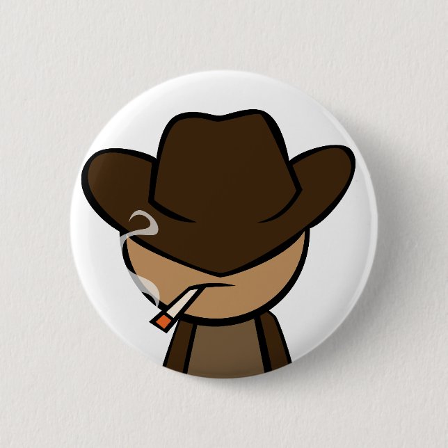 Badge Rond 5 Cm Plan rapproché de cowboy (Devant)