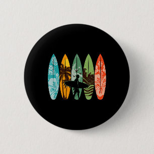 Badge Rond 5 Cm Planchiste Hawaï Vague Surf Planche à Surf Amoureu