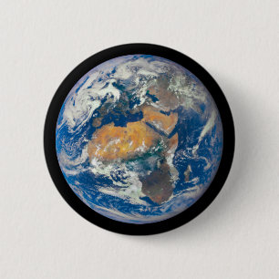 Badge Rond 5 Cm Planet Earth - The Blue Marble (Europe & Africa)