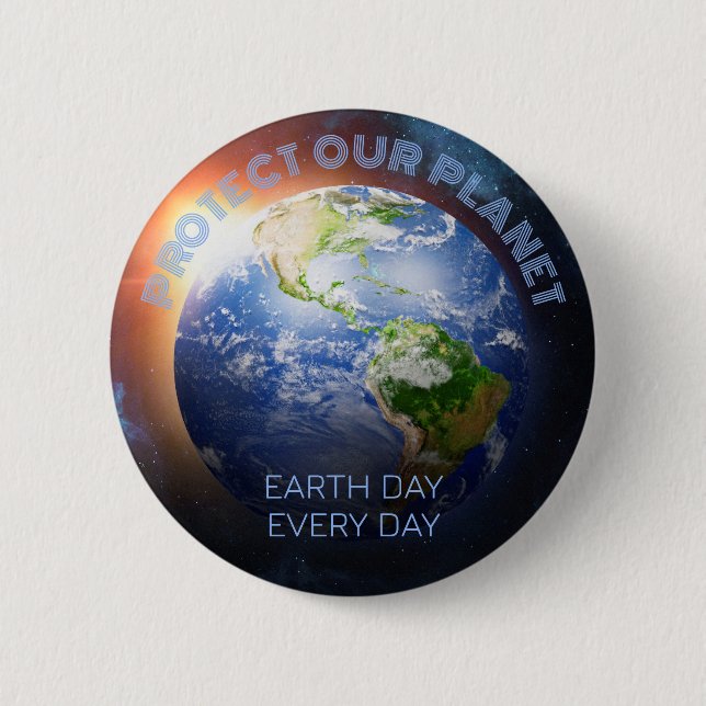 Badge Rond 5 Cm Planète de texte personnalisé Terre (Devant)