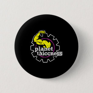 Badge Rond 5 Cm Planète Épaisseur Gym Épaisseur Amusante Plaisante