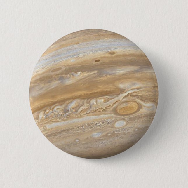 Badge Rond 5 Cm Planète Jupiter (Devant)