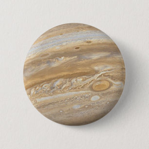 Badge Rond 5 Cm Planète Jupiter