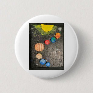Badge Rond 5 Cm planètes soleil astronomie astrologie mercure venu