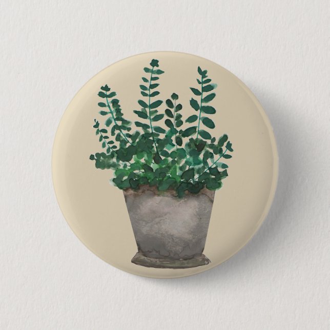 Badge Rond 5 Cm Plante dans le pot (Devant)