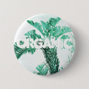 Badge Rond 5 Cm Plante de banane verte