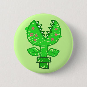 Badge Rond 5 Cm Plante médiocrement tiré