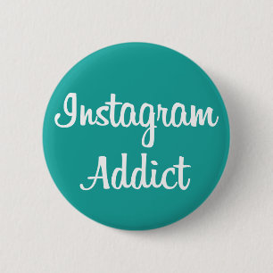 Badge Rond 5 Cm Plaque Instagram Addict