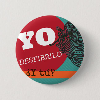 Badge Rond 5 Cm Plaque « Je desfibrilo, et ? «