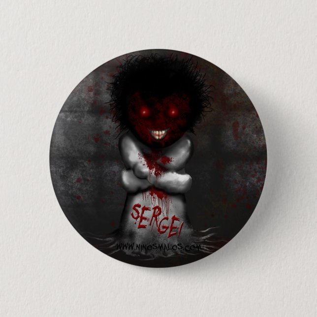 Badge Rond 5 Cm Plaque Sergei (Devant)