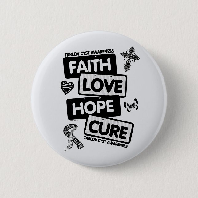 Badge Rond 5 Cm Plaques de licence...Tarlov Cyst (Devant)