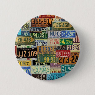 Badge Rond 5 Cm Plaques de licence Vintages
