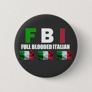 BADGE ROND 5 CM PLEIN BOUTON D'ITALIEN DE BLOODED