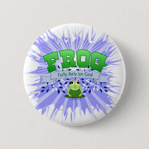 Badge Rond 5 Cm Pleinement confiance en Dieu