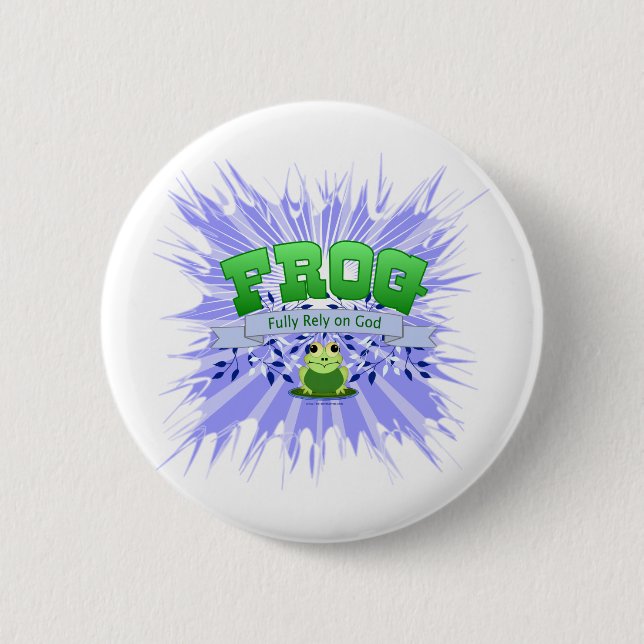 Badge Rond 5 Cm Pleinement confiance en Dieu (Devant)