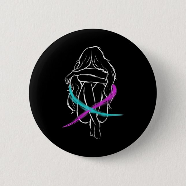 Badge Rond 5 Cm Pleurer Introduit la prévention du suicide (Devant)