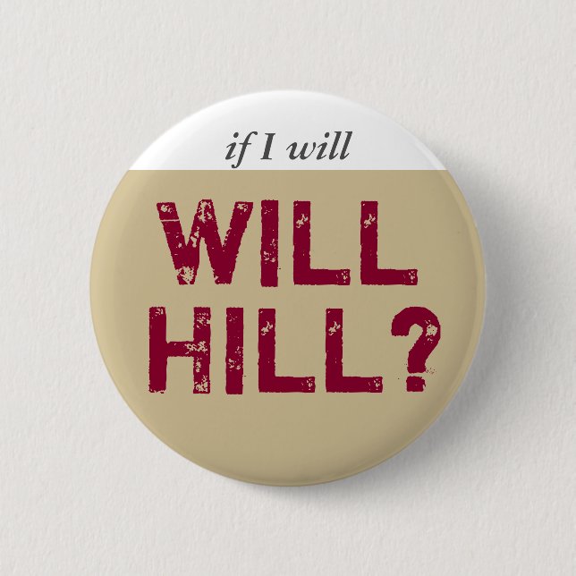 Badge Rond 5 Cm Plomb gris de Will Hill (Devant)