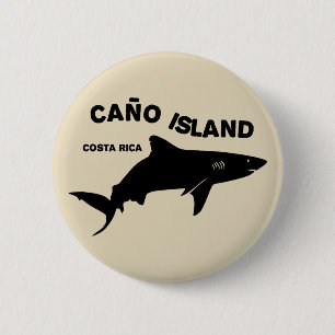 Badge Rond 5 Cm Plongée de requins Caño Island - Costa Rica