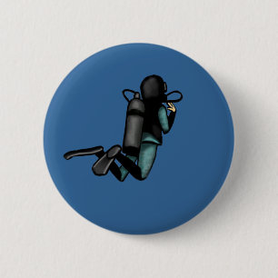 Badge Rond 5 Cm Plongeur autonome