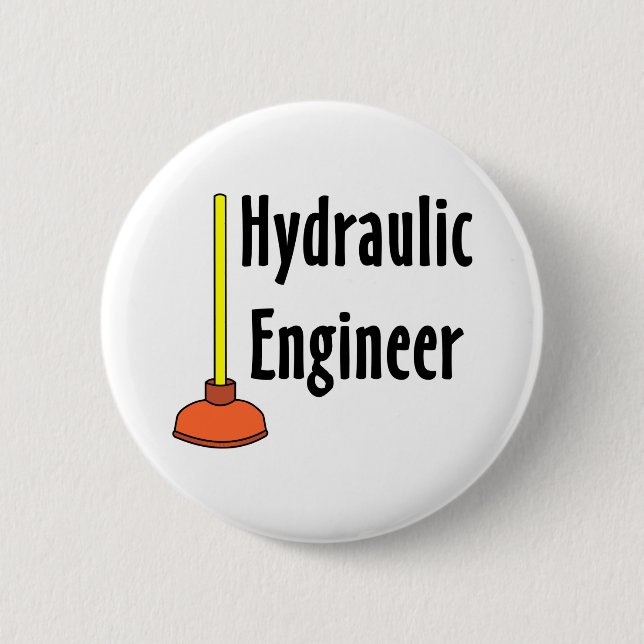 Badge Rond 5 Cm Plongeur de toilettes de l'ingénieur hydraulique (Devant)