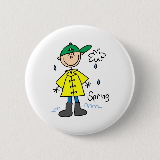 Badge Rond 5 Cm Pluie de ressort (Devant)