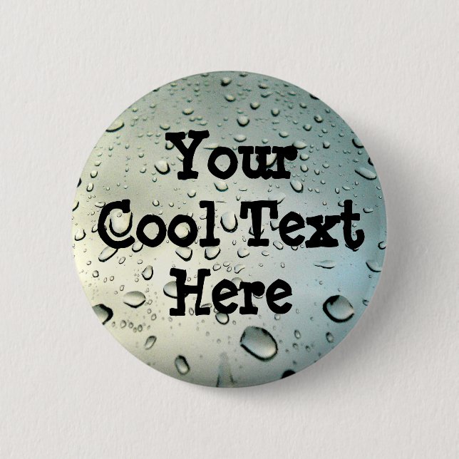 Badge Rond 5 Cm Pluie sur ma fenêtre - Modèle (Devant)