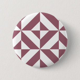 Badge Rond 5 Cm Plum Geometric Deco Cube Pattern