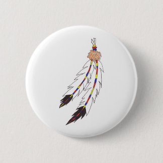 Badge Rond 5 Cm Plumes