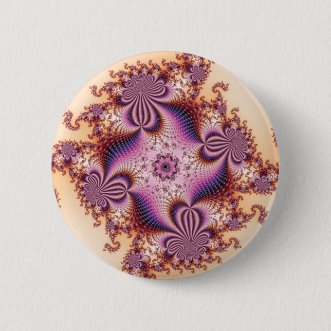 Badge Rond 5 Cm Plums de sucre - Fractal (Devant)