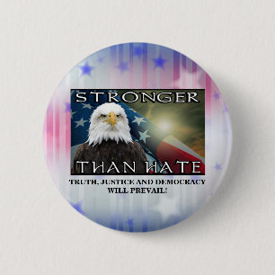 BADGE ROND 5 CM PLUS FORT QUE LA HAINE