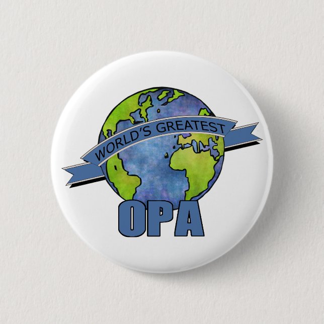 Badge Rond 5 Cm Plus grand Opa du monde (Devant)