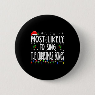 Badge Rond 5 Cm Plus susceptible de chanter les chants de Noël de 