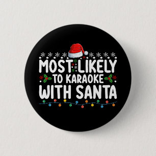Badge Rond 5 Cm Plus susceptible de faire du karaoke avec le Père