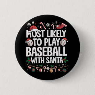 Badge Rond 5 Cm Plus susceptible de jouer au baseball avec la fami