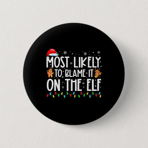 Badge Rond 5 Cm Plus susceptible de rejeter la faute sur l'elfe fa