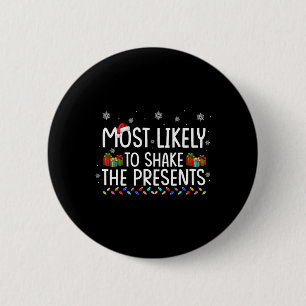 Badge Rond 5 Cm Plus susceptible de secouer les cadeaux de Noël en