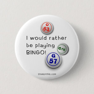 Badge Rond 5 Cm Plutôt joue le BINGO-TEST !