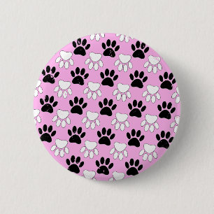 Badge Rond 5 Cm Poches Noires Et Blanches Perdues Sur Arrière - pl