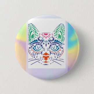 Badge Rond 5 Cm Pochoirs en carré