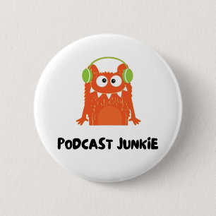Badge Rond 5 Cm Podcast junkie
