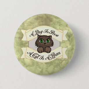 Badge Rond 5 Cm Poème de chat