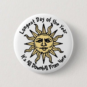 Badge Rond 5 Cm Poème Solstice d'été