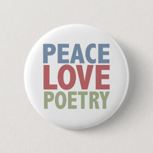 Badge Rond 5 Cm Poésie d'amour de paix