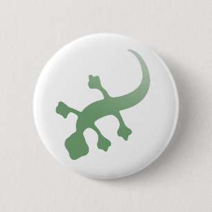 Badge Rond 5 Cm Poetica Gecko en vert