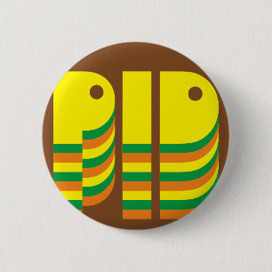 BADGE ROND 5 CM POETS IN DISTRESS 70'S BUTTON