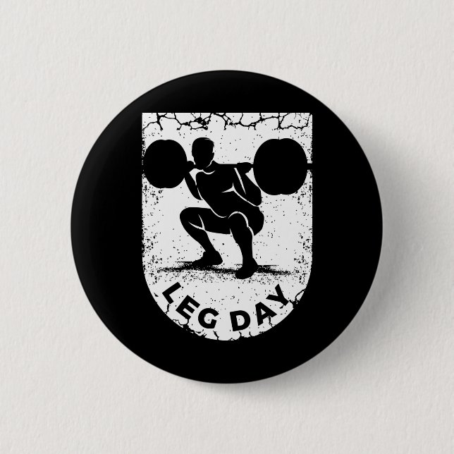 Badge Rond 5 Cm Poids amusant pour un Bodybuilder (Devant)