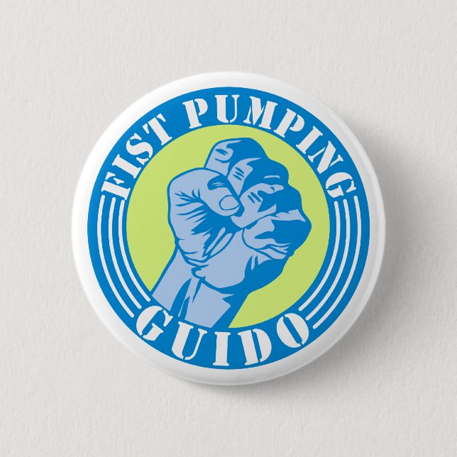 Badge Rond 5 Cm Poing pompant Guido (Devant)