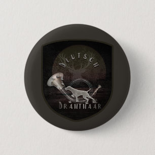 Badge Rond 5 Cm Pointer à poil dur allemand