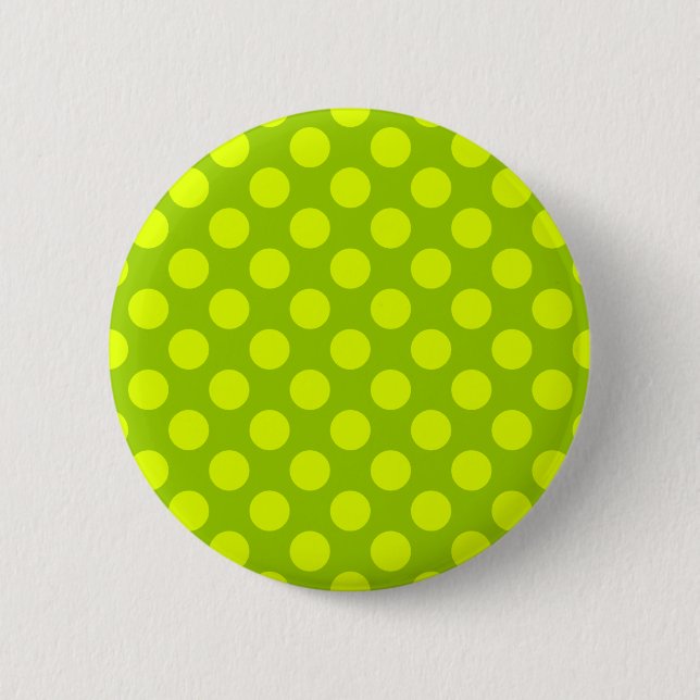 Badge Rond 5 Cm Points chartreuse (Devant)